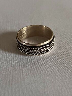 Double Band Double Row Spinner Ring